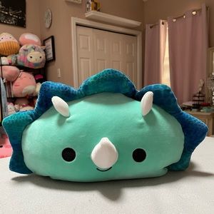 NWT Squishmallows Teegan the Triceratops Stackable Plush